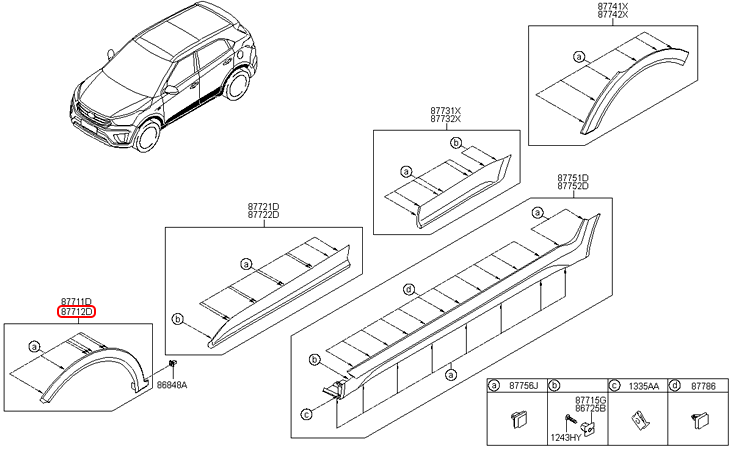 Cua dè trước chính hãng HYUNDAI RH | 87712A000 tại HCM