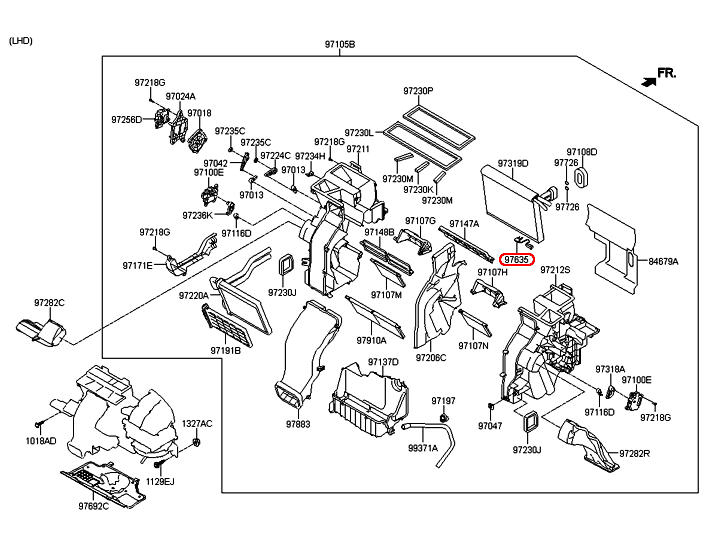 Cảm biến nhiệt độ dàn lạnh KIA Sorento 09-15, 976142P050,chính hãng KIA HCM