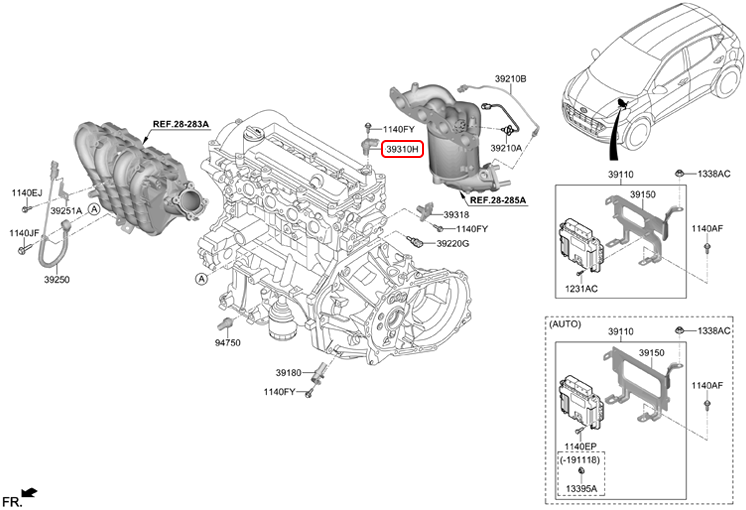 Cảm biến trục cam chính hãng HYUNDAI | 3935003040 tại HCM