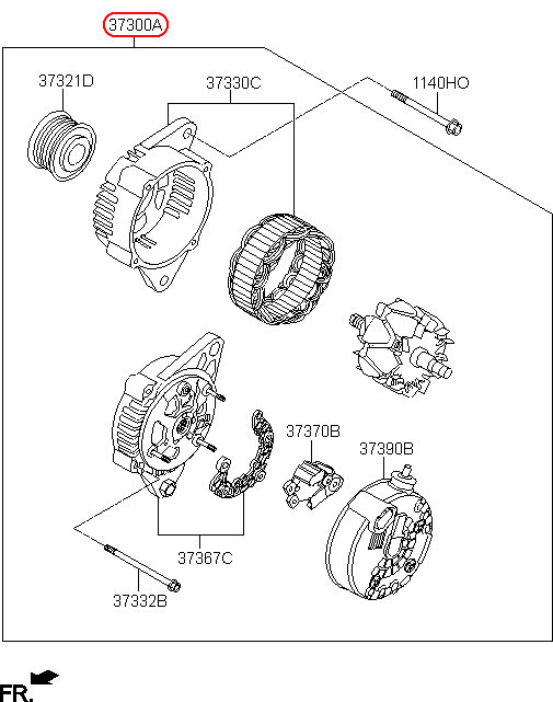 Máy phát chính hãng HYUNDAI | 373002F000