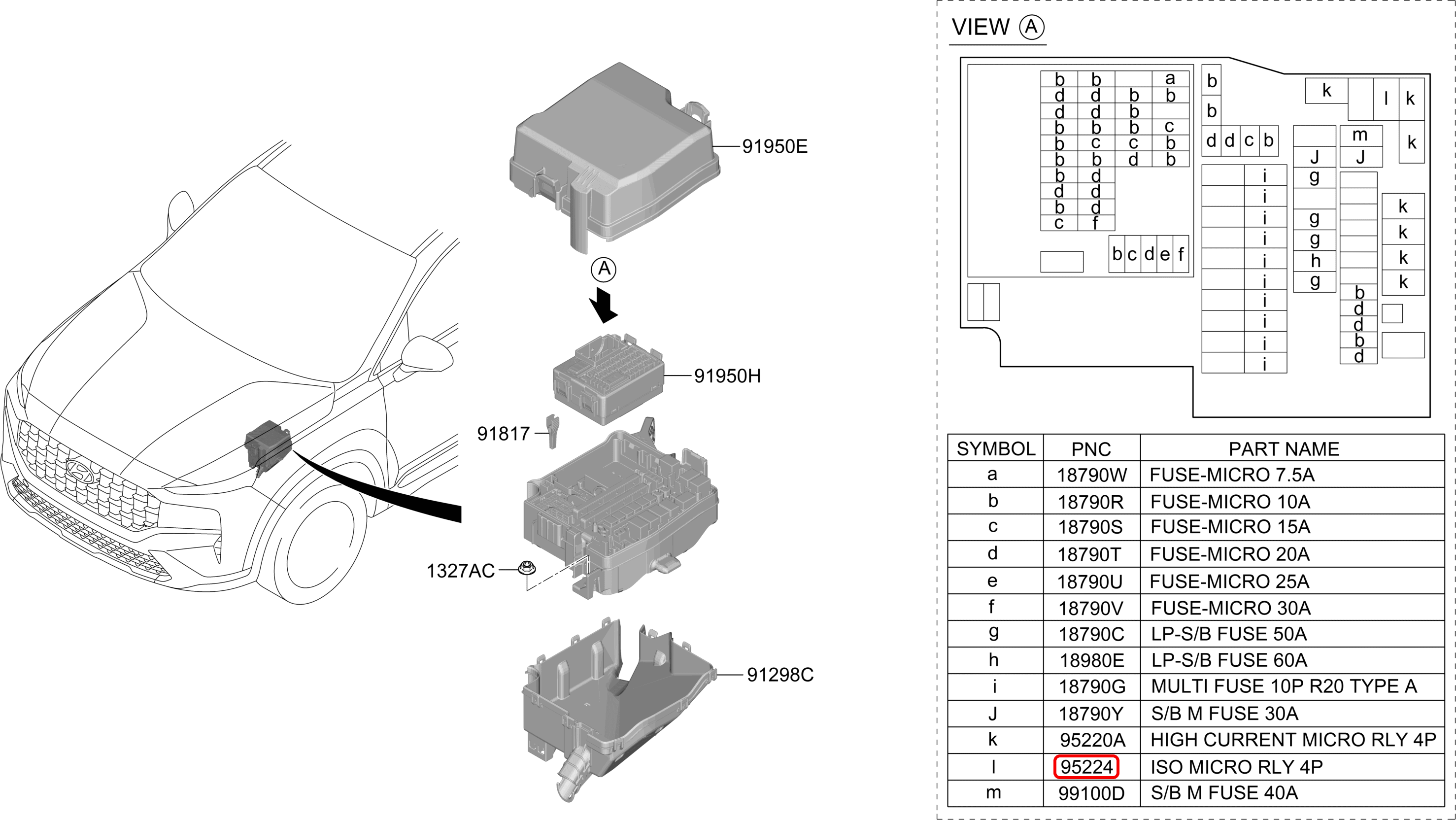 Rơ le đề máy chính hãng HYUNDAI | 952242D000