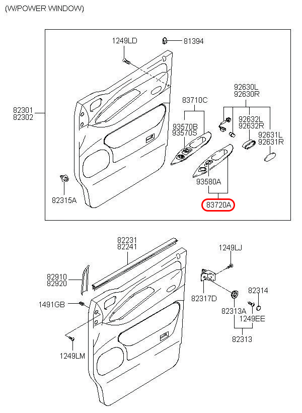 Công tắc nâng kính phụ Libero 05 2.5 động cơ D4CB, 827404A010LK, HYUNDAI HCM, KIA HCM, chính hãng HYUNDAI