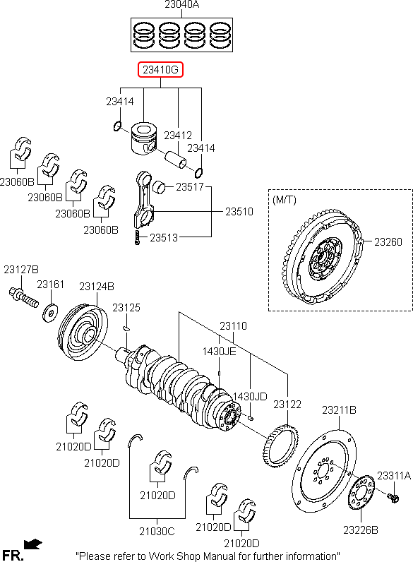 Piston chính hãng HYUNDAI | 234102F990 tại HCM