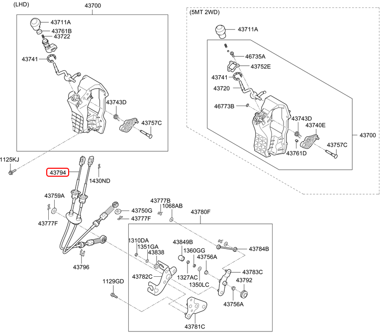 Dây số chính hãng HYUNDAI | 437944H255 tại HCM