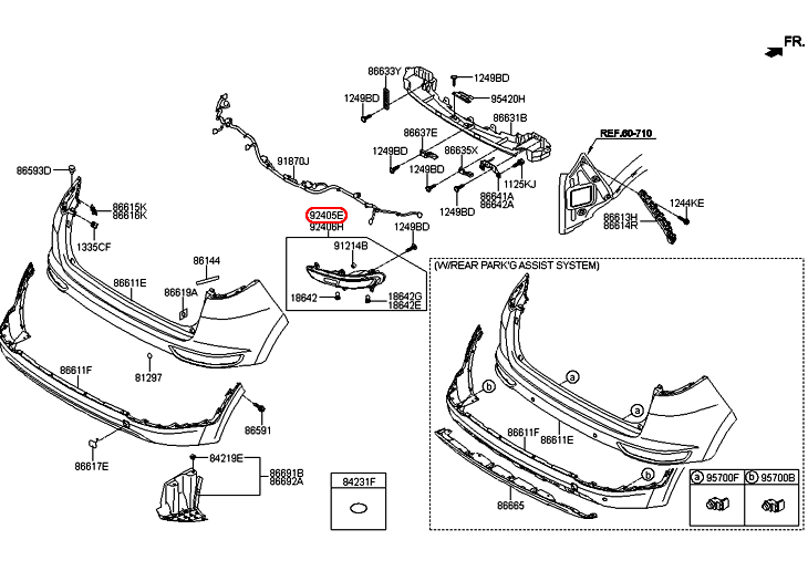 Đèn cản sau KIA Sportage 16 LH, 92405D9220,chính hãng KIA HCM