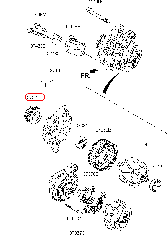 Puly máy phát hiệu MIDO | 3732204330