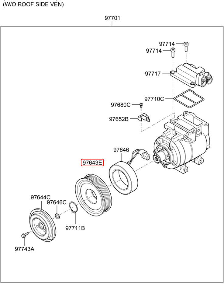 Puly lốc lạnh chính hãng HYUNDAI | 976434H100 tại HCM