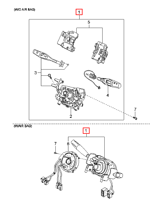 Công tắc pha cos KIA Carnival 98 có auto, 0K58M66120,chính hãng KIA HCM