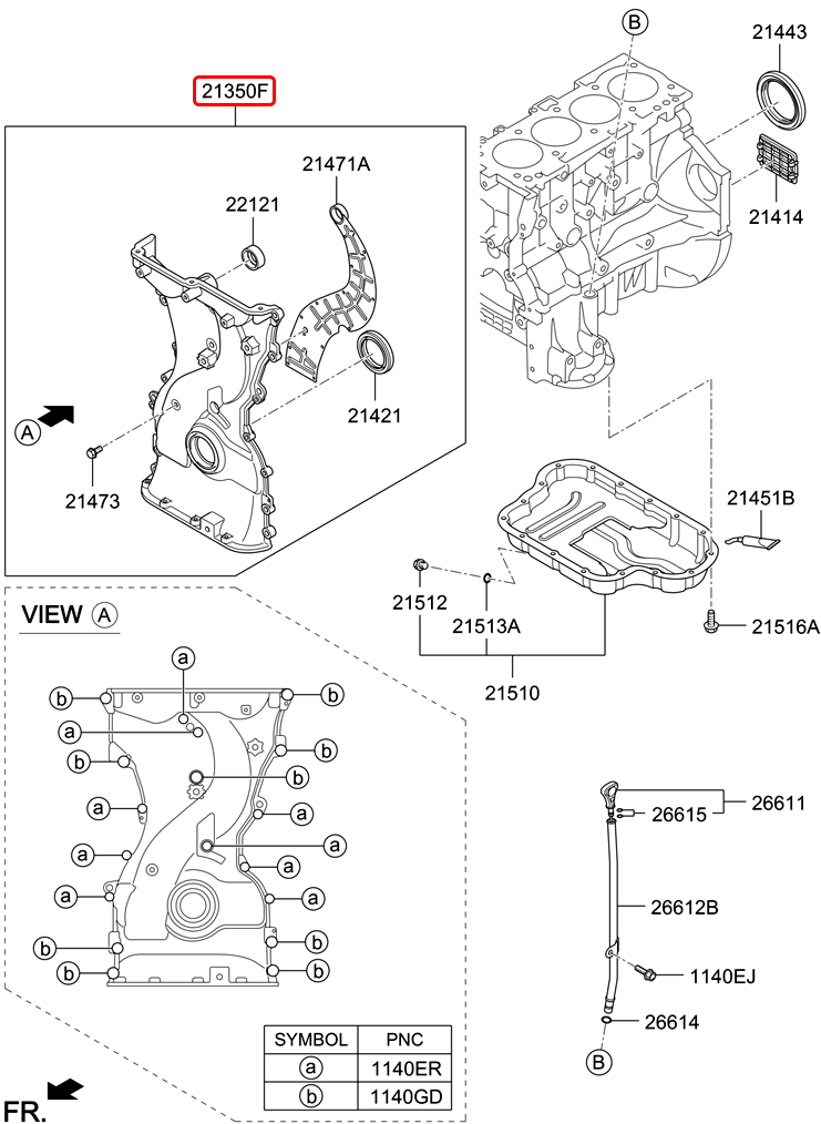 Nắp đậy sên cam chính hãng HYUNDAI | 213502C101 tại HCM