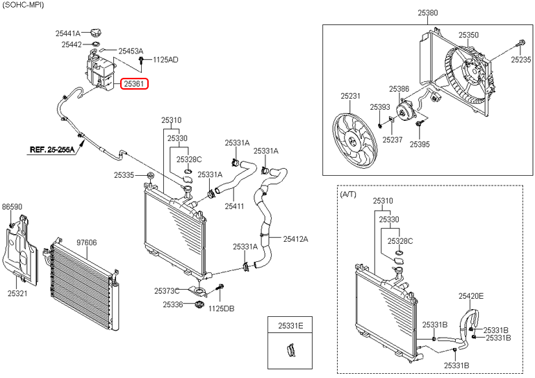 Bình nước phụ chính hãng HYUNDAI | 254310X000 tại HCM