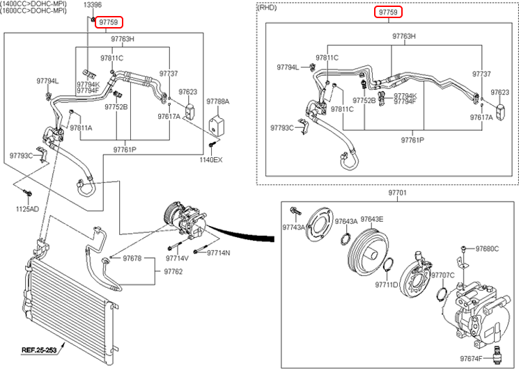 Ống ga thấp áp chính hãng HYUNDAI | 977591J100 tại HCM