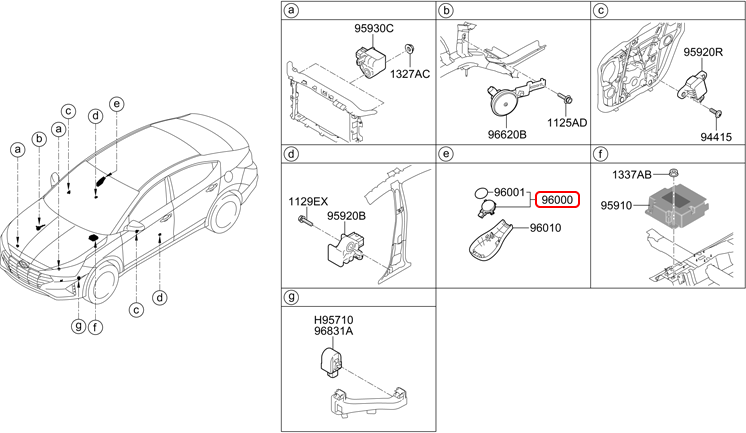 Cảm biến báo mưa chính hãng KIA | 96000C1000 tại HCM