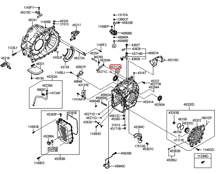 Phốt láp Hyundai Santafe 10-12 RH, 452453B700, chính hãng HYUNDAI HCM