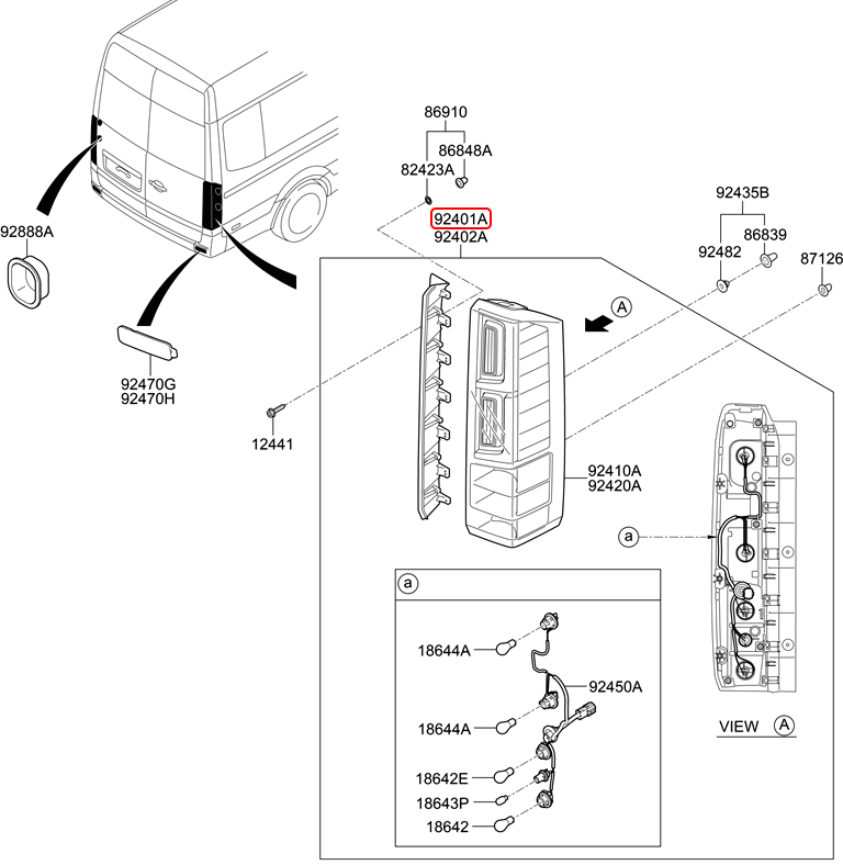 Đèn lái chính hãng HYUNDAI LH | 9240159100 tại HCM