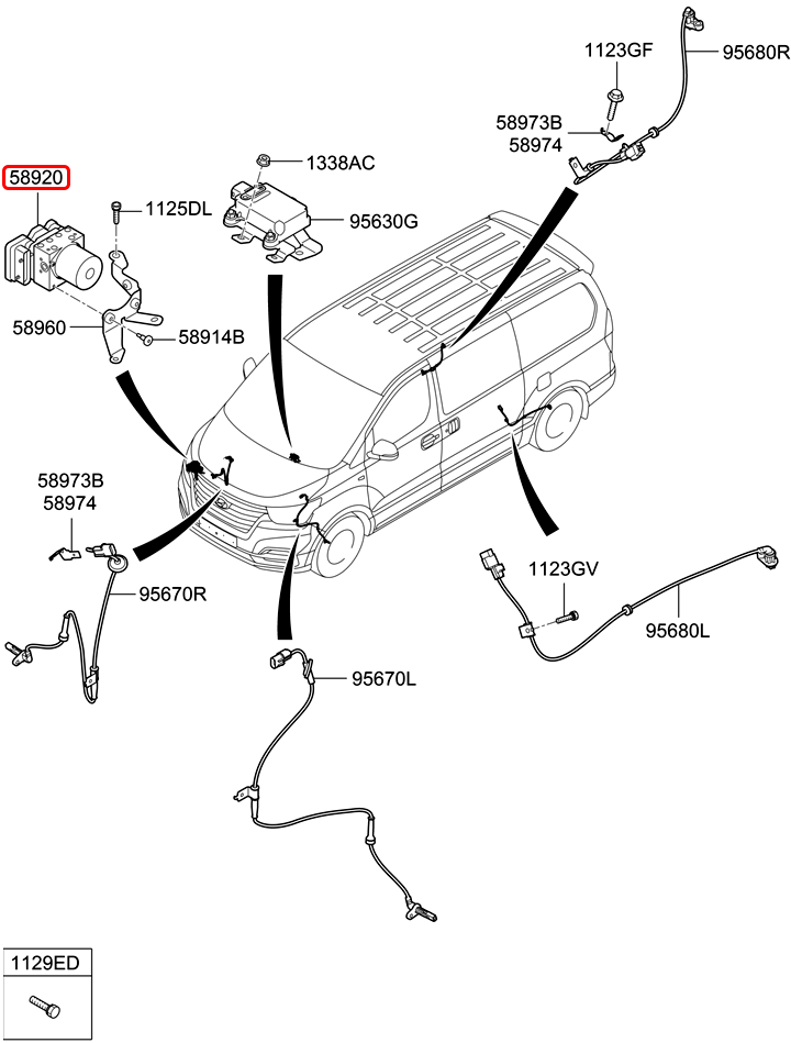 Cụm abs chính hãng HYUNDAI | 589204H400 tại HCM