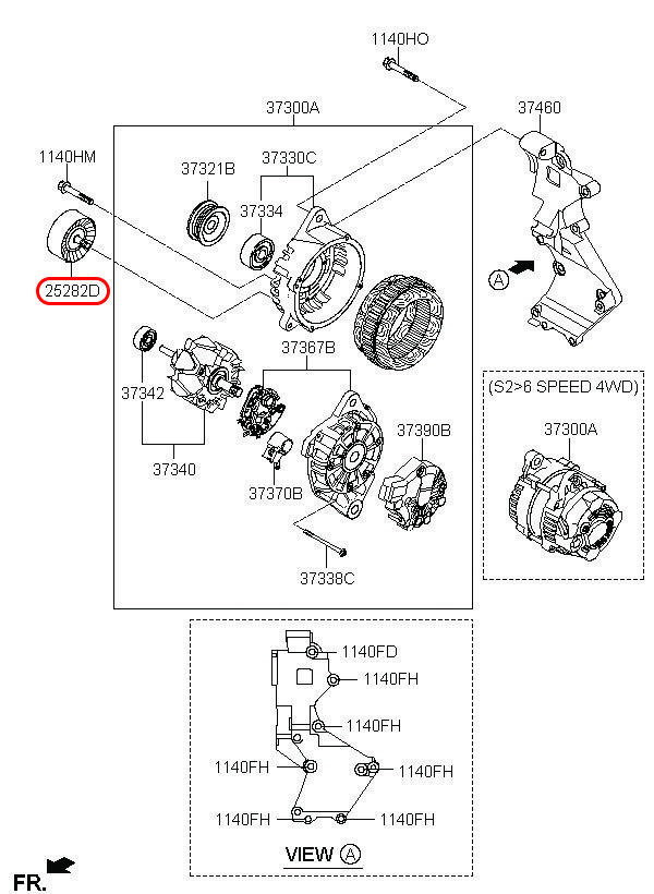 Bạc đạn tì chính hãng HYUNDAI trên, 373213A000, phụ tùng ô tô HYUNDAI, phụ tùng ô tô KIA, phụ tùng chính hãng HYUNDAI tại HCM, phụ tùng chính hãng KIA tại HCM