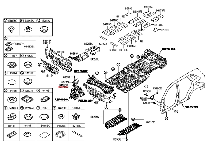 Ốp má dè KIA Sorento 12 LH, 841562P500,chính hãng KIA HCM