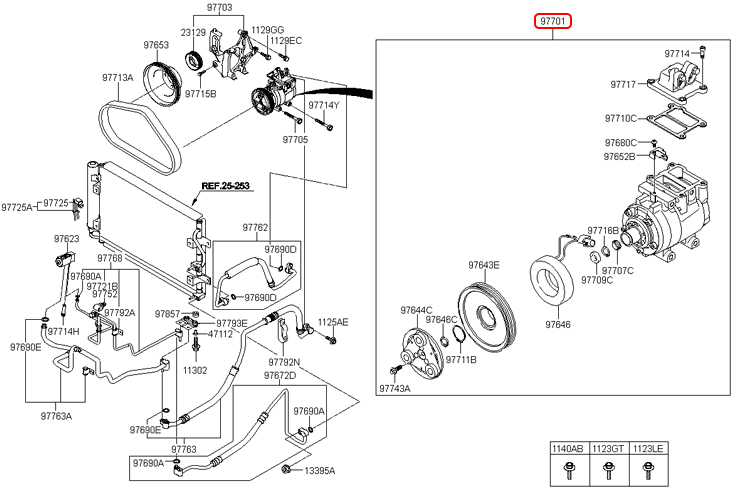 Lốc lạnh chính hãng HYUNDAI | 977014F110 tại HCM