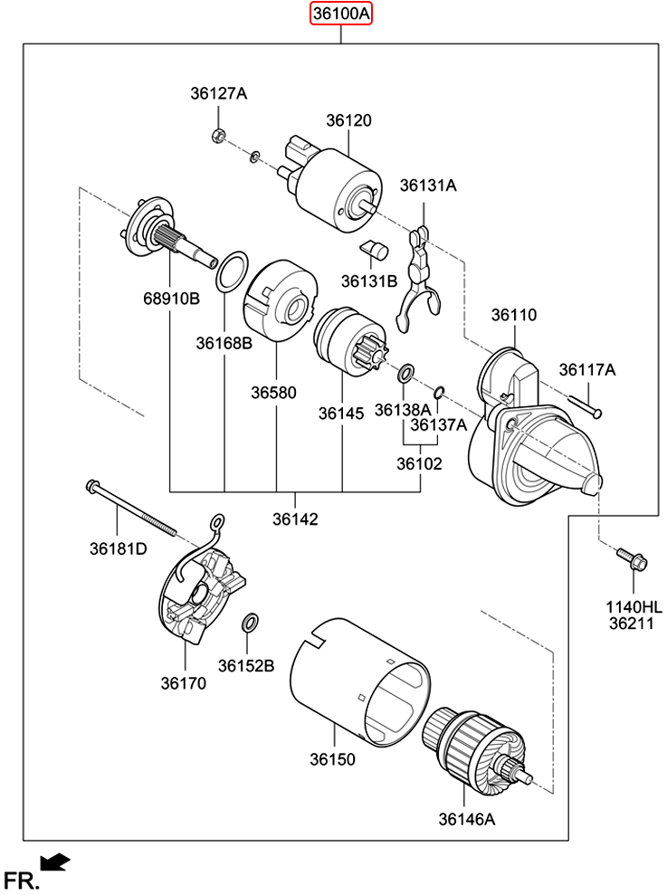 Đề máy chính hãng HYUNDAI | 361002E200 tại HCM