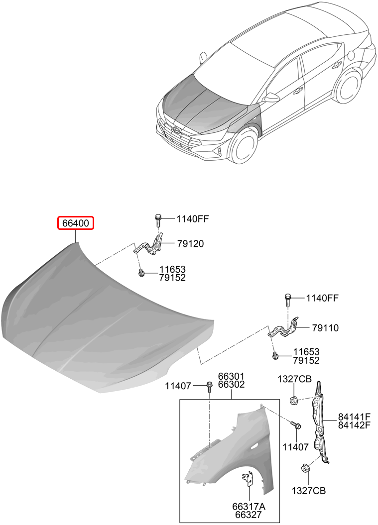 Capo chính hãng HYUNDAI | 66400F2500 tại HCM