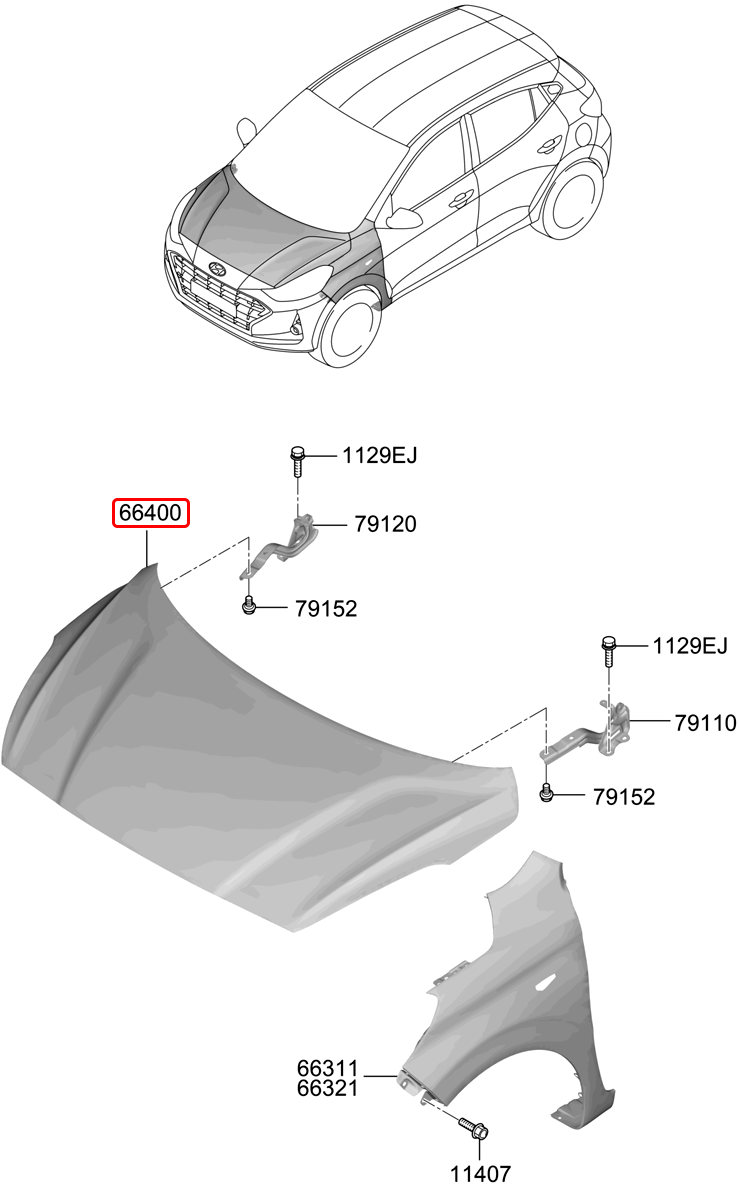 Capo chính hãng HYUNDAI | 66400K6000 tại HCM