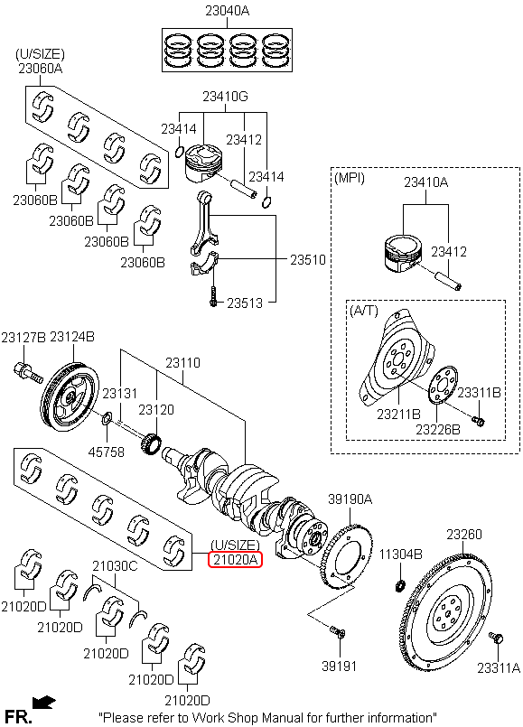 Miễng cốt máy chính hãng KIA | 210202B911 tại HCM