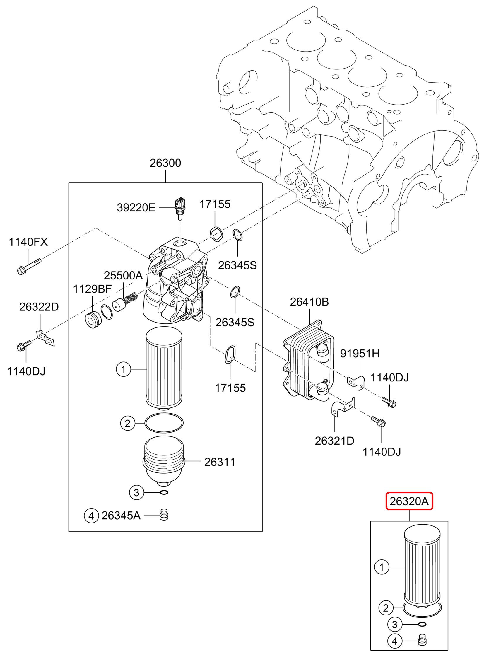 Lọc nhớt hiệu JS | OE0076