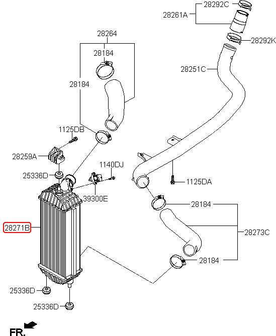 Két turbo chính hãng KIA | 282712A820 tại HCM