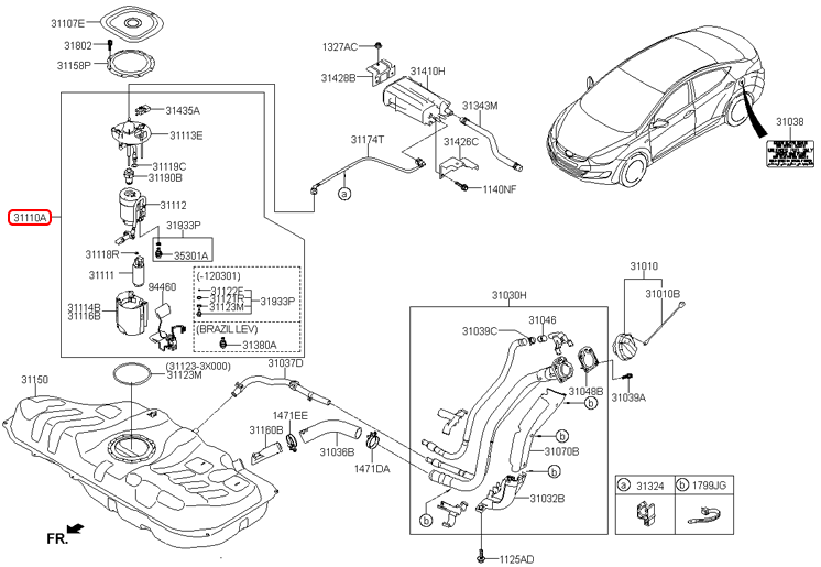 Cụm bơm xăng chính hãng HYUNDAI | 311103X200 tại HCM