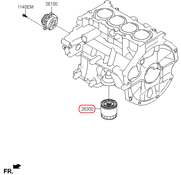 Lọc nhớt Hyundai Grand i10 14-20, 2630002751, 2630002752, chính hãng HYUNDAI HCM, Hyundai i10 '12, Hyundai i20 '08 - '15, Hyundai EON