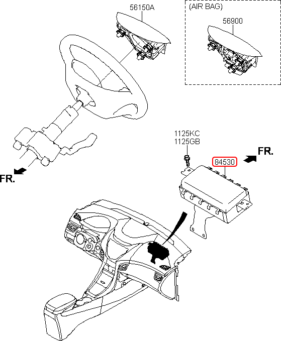 Túi khí táp lô chính hãng HYUNDAI | 845303X000 tại HCM