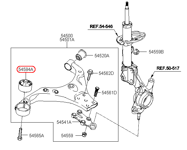 Cao su càng a lớn KIA Morning 12-18, CVKH91, 45841J000, 545841K000, 545842B000, 545842E000, 545841G000, 545843X000, hiệu CTR tại HCM.