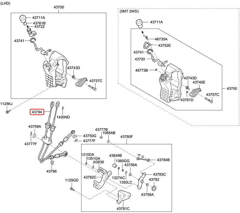 Dây số chính hãng HYUNDAI | 437944H075 tại HCM