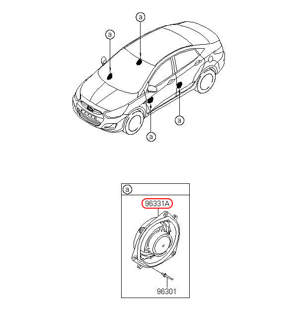 Loa cánh cửa Hyundai Accent 12-15, 963301R000, HYUNDAI HCM, KIA HCM