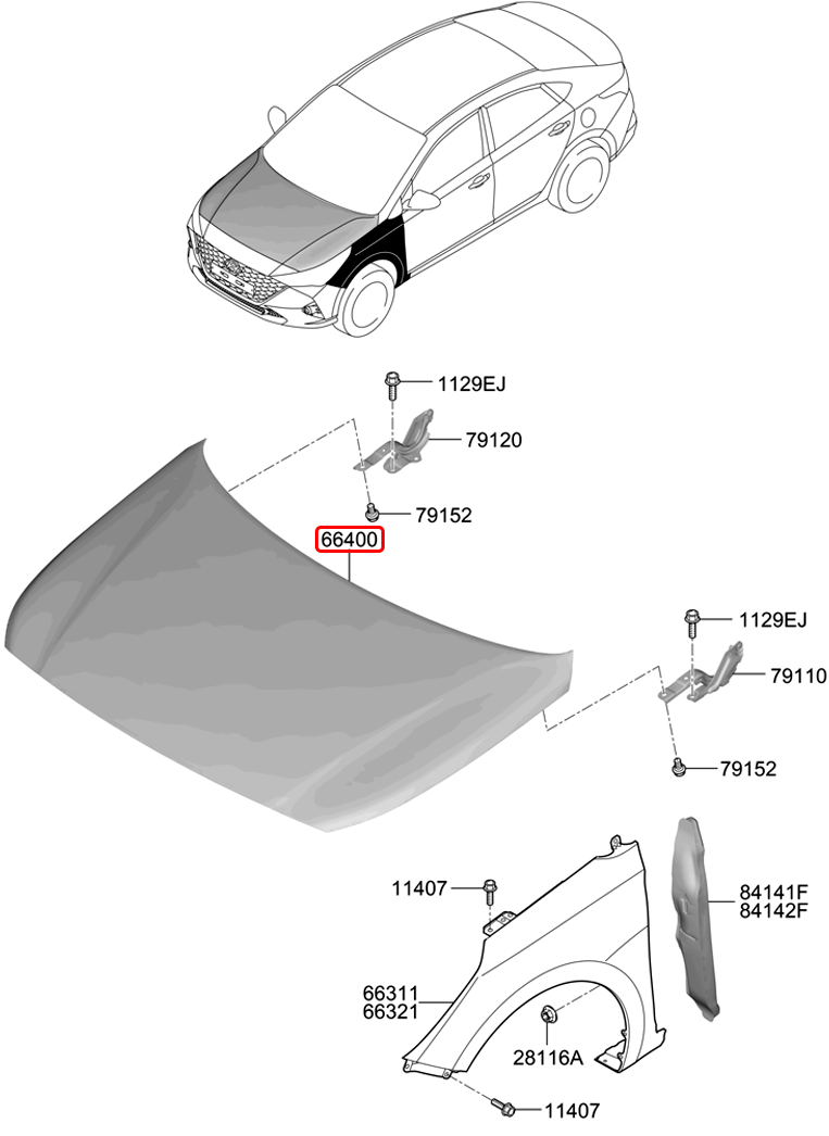 Capo chính hãng HYUNDAI | 66400H6000 tại HCM