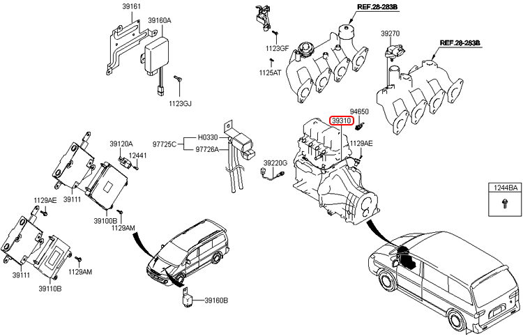 Cảm biến cốt máy chính hãng HYUNDAI | 3965042610 tại HCM