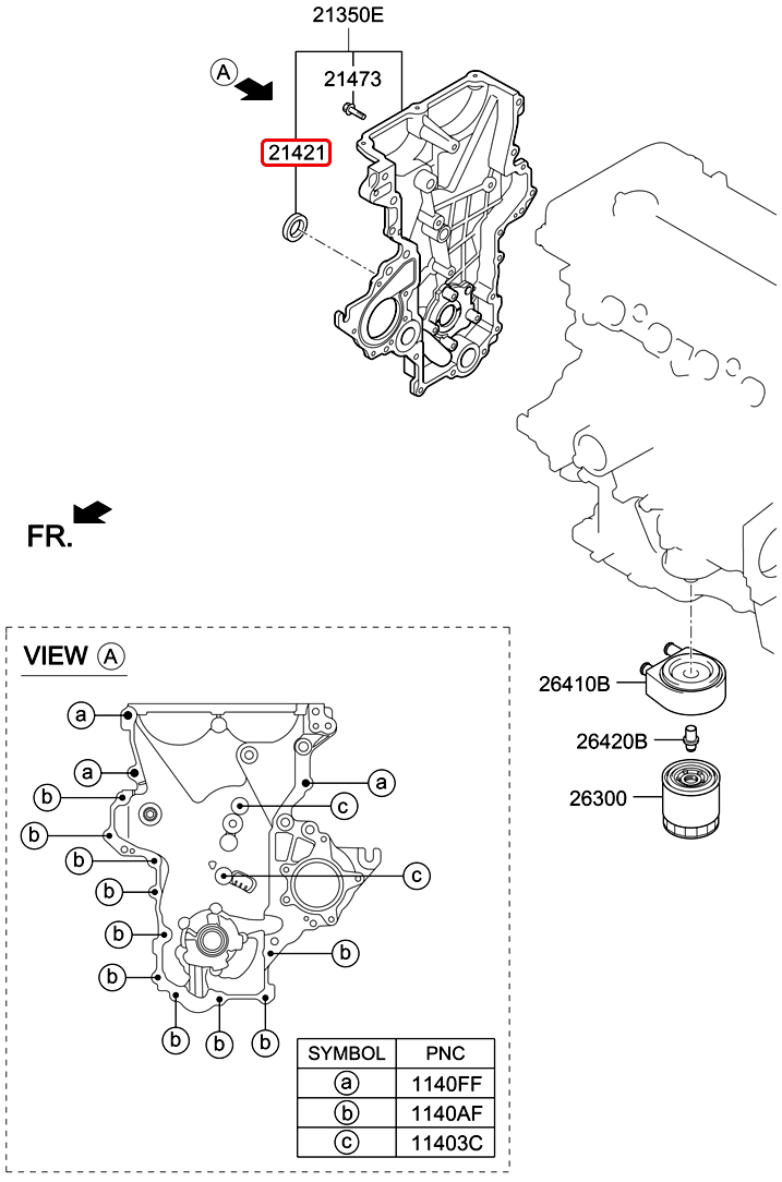 Phốt côt máy trước chính hãng KIA | 214212B020 tại HCM