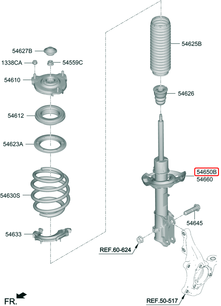 Nhún trước chính hãng KIA LH | 54650D9000 tại HCM