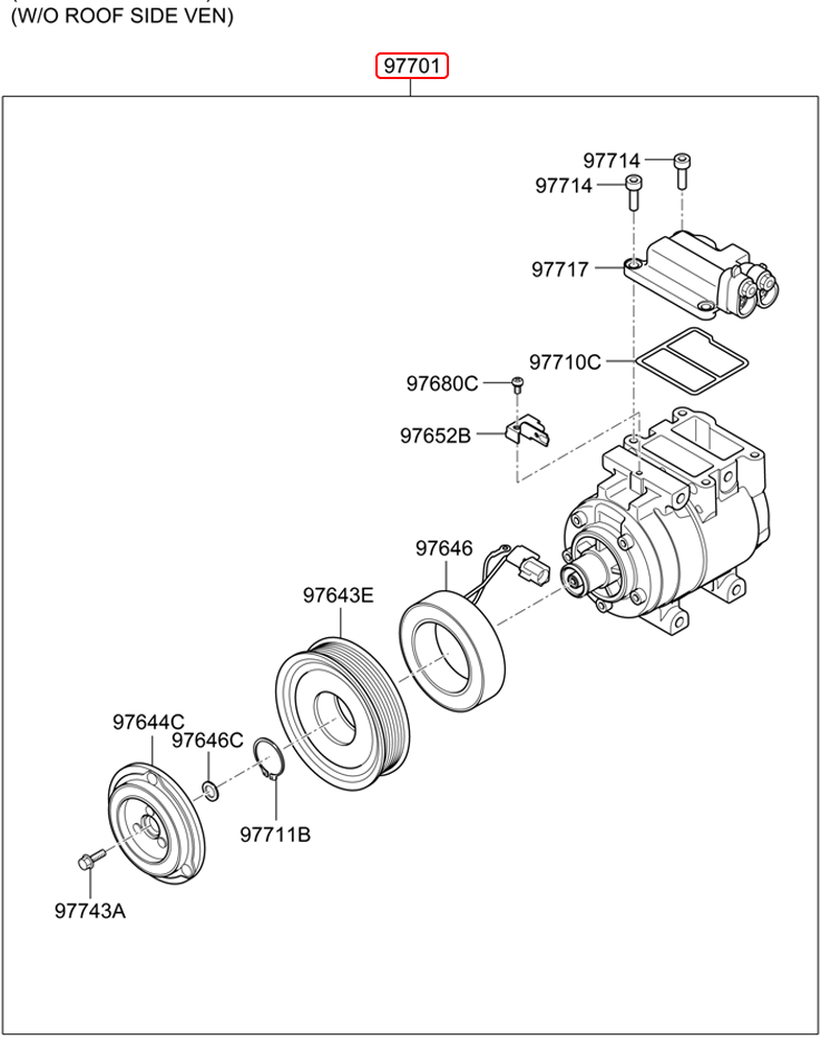 Lốc lạnh chính hãng HYUNDAI | 977014H100 tại HCM