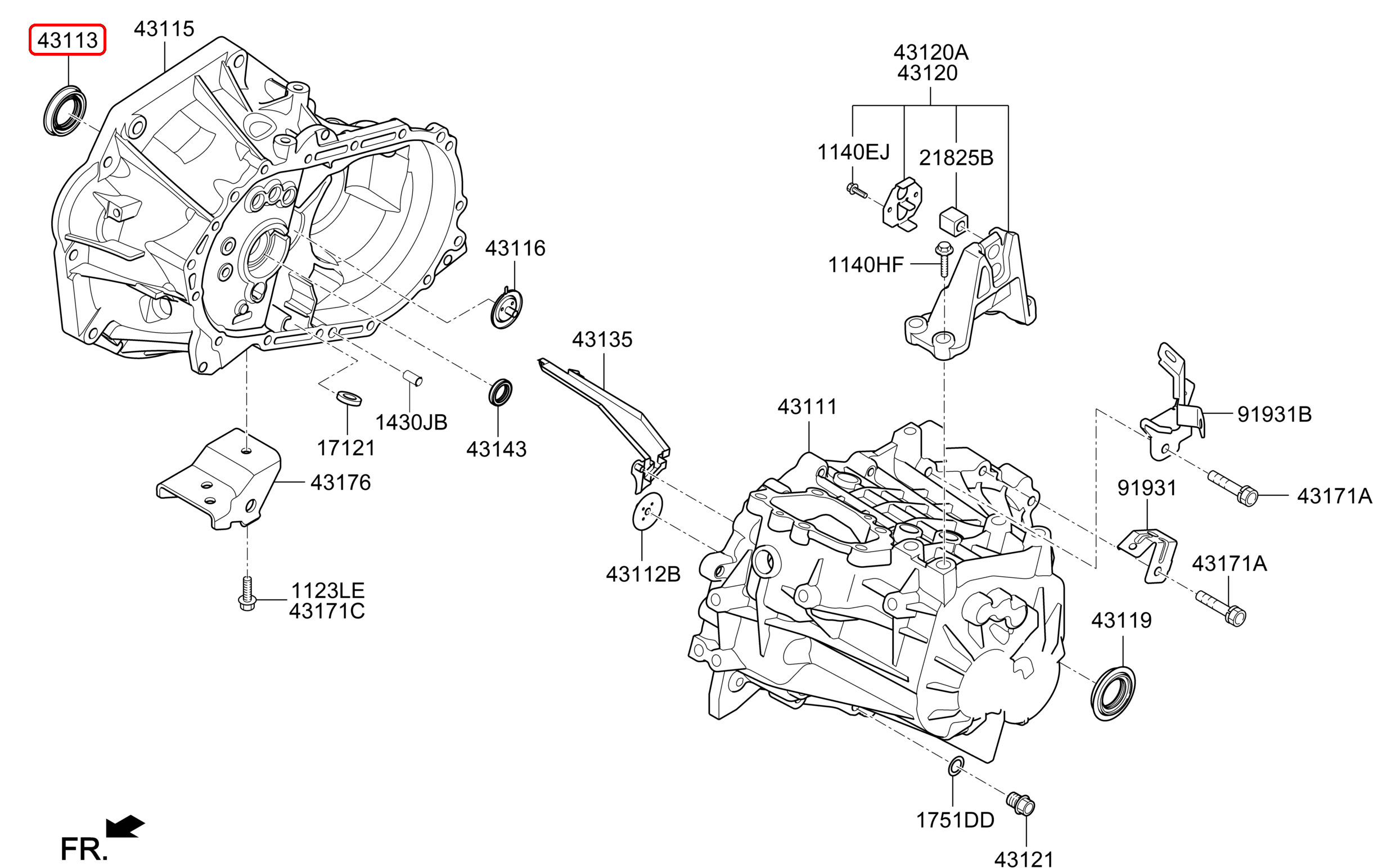 Phốt láp KIA Morning 12-18 RH, 4311928070,chính hãng HYUNDAI HCM