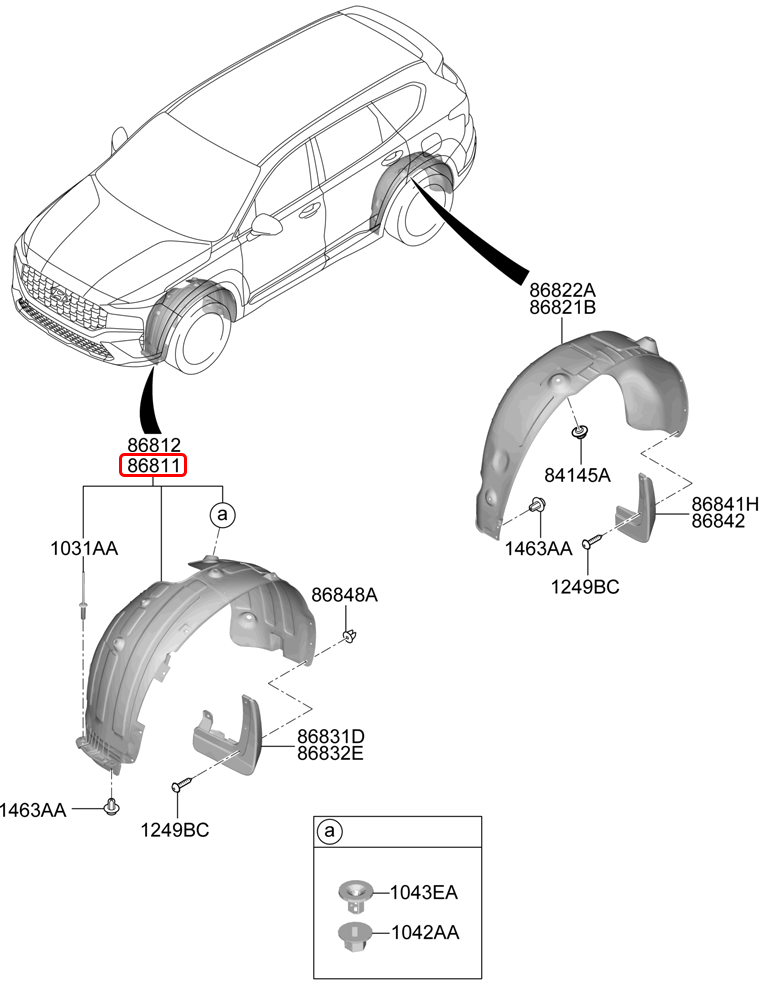 Lòng dè trước chính hãng HYUNDAI LH | 86811S1500 tại HCM