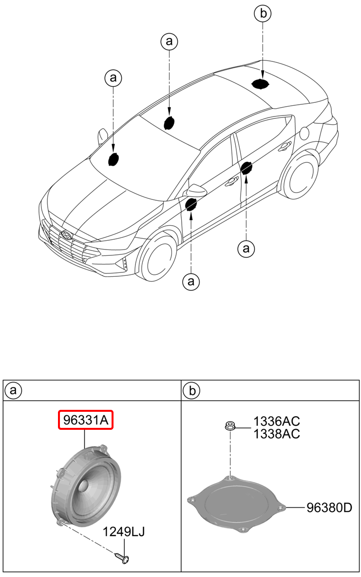 Loa cánh cửa chính hãng HYUNDAI | 96330F2000 tại HCM