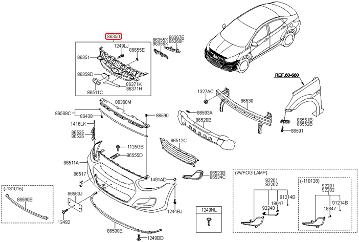 Ga lăng chính hãng HYUNDAI | 863501R100 tại HCM