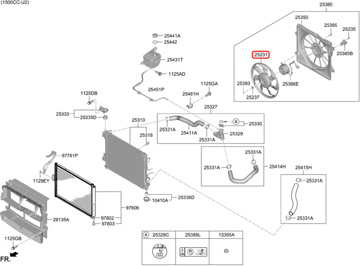 Cánh quạt két nước chính hãng HYUNDAI | 252311P390 tại HCM