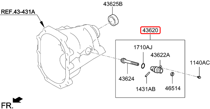 Nhông công tơ mét chính hãng HYUNDAI | 436214D020 tại HCM