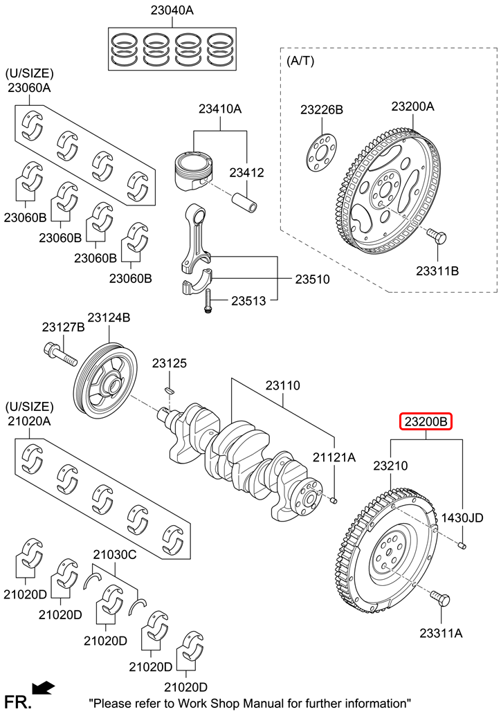 Bánh đà chính hãng HYUNDAI | 2320003020 tại HCM