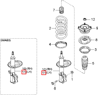 Nhún trước chính hãng KIA LH | 0K2NF34900A tại HCM