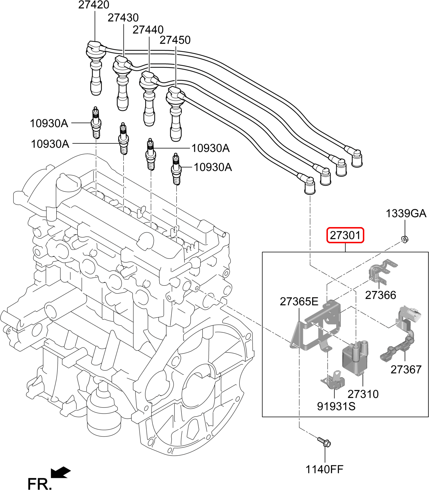 Mô bin chính hãng HYUNDAI 1.2 | 2730103035