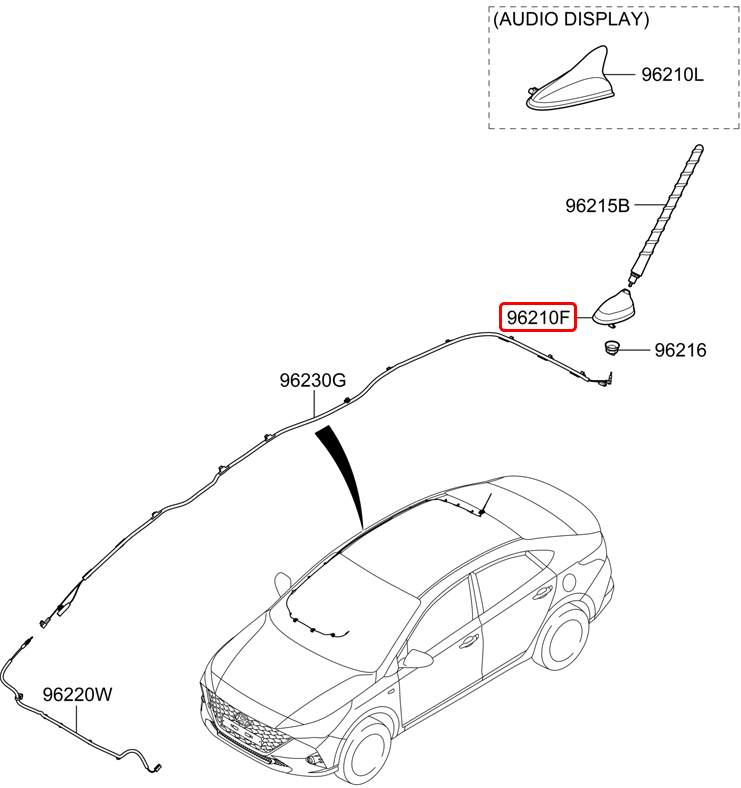 Đế ăng ten chính hãng HYUNDAI | 96200H5000 tại HCM