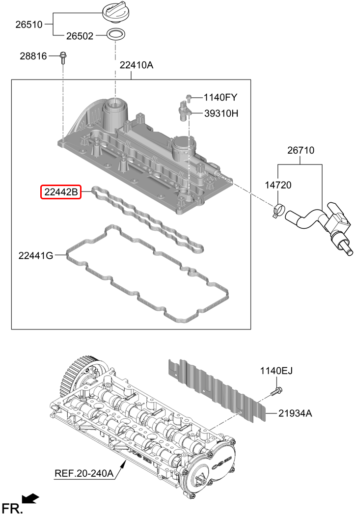 Ron lổ bugi chính hãng HYUNDAI | 224422R000 tại HCM